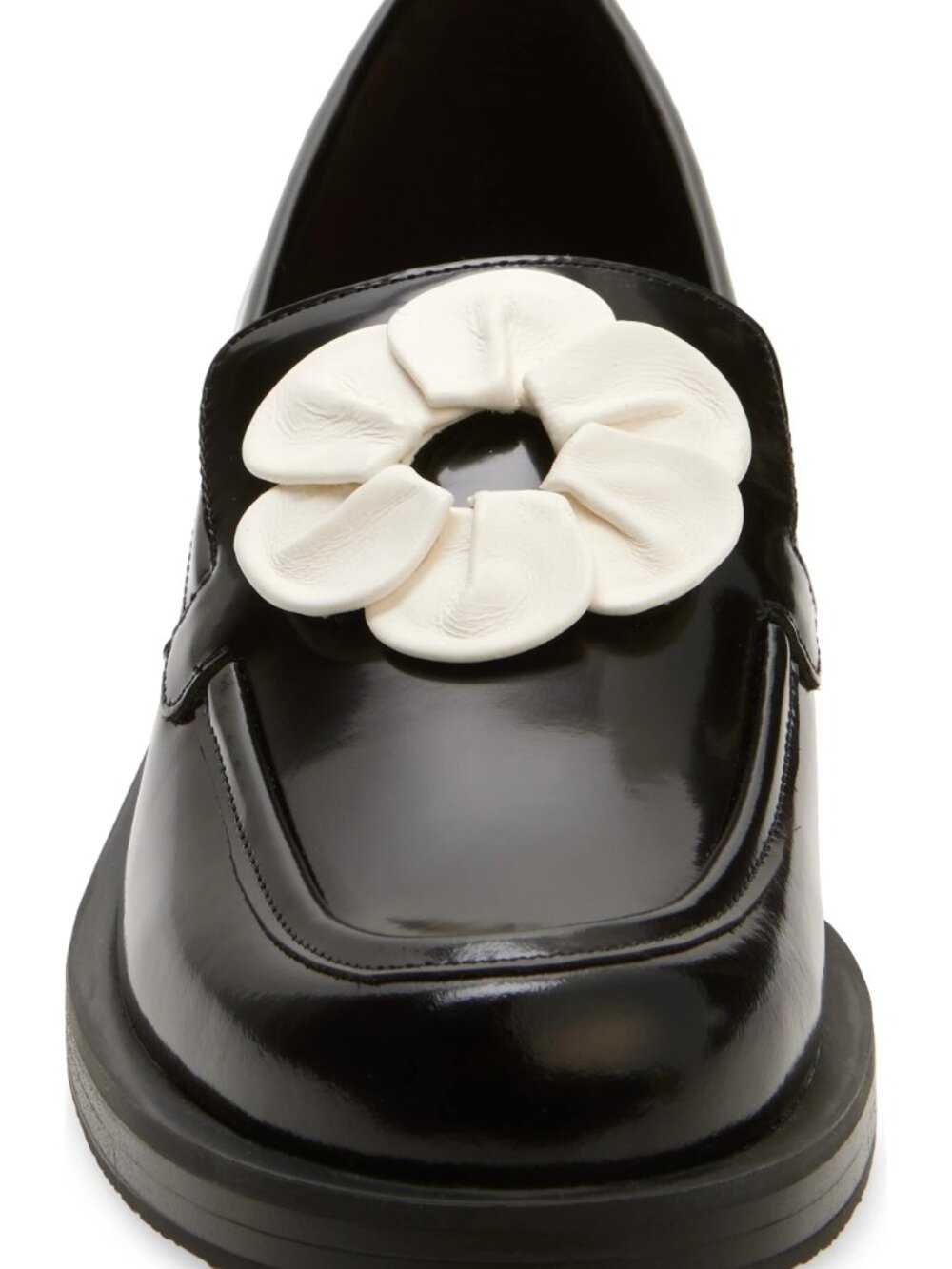 STUART WEITZMAN x SANDY LIANG BLACK & CREAM LEATHER LOAFERS - NEW - SIZE 10.5 - Picture 8 of 8